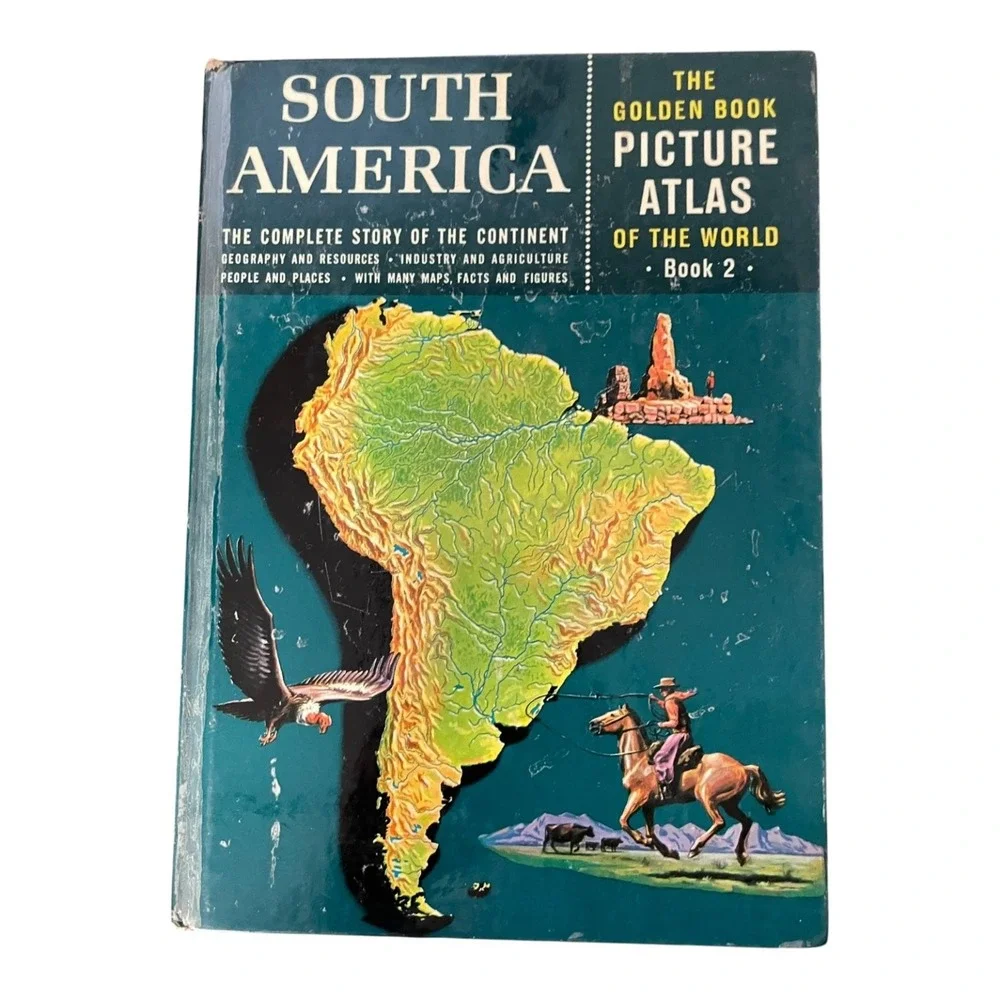 Vintage 1960 Golden Book Picture Atlas of the World Complete 6 Volume Set